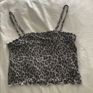 Leopard/cheetah print tank top